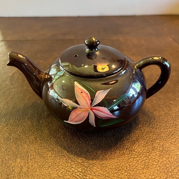 Vintage Stackable Brown Betty Teapot for one with Creamer and Sugar Bowl - Picture 6 of 15